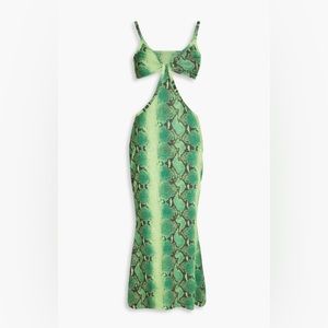 Cult Gaia Kumi green snakeskin Bratz Dress